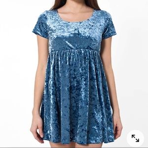 American Apparel velvet babydoll dress Small